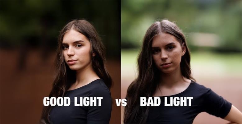 Poor lighting portrait photo